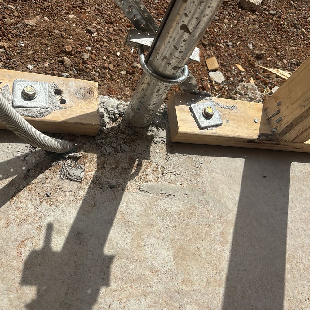 Bracing wall bottom plate sawn through with no approved repair detail, Strathtulloh